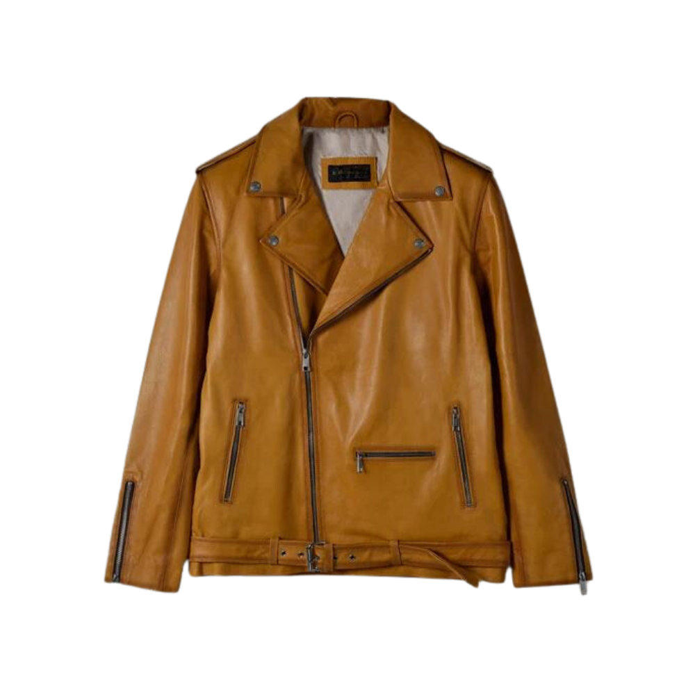 Caramel Biker Leather Jacket