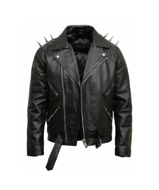Devil Spikes Leather Motorcycle Jacket