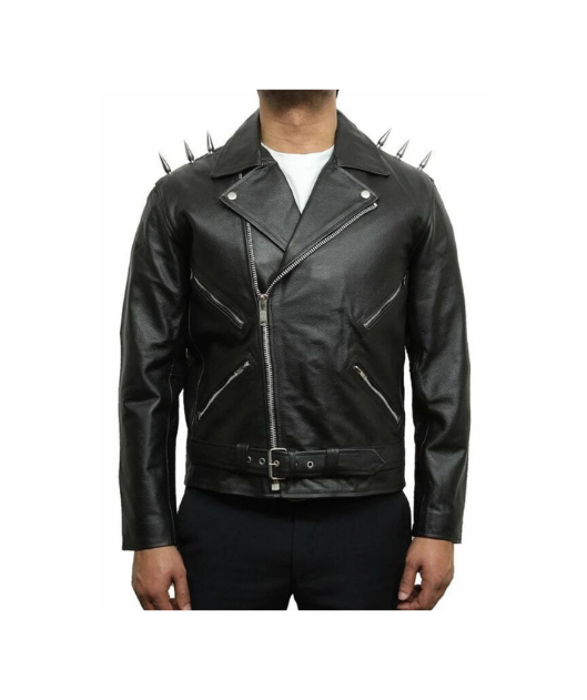 Devil Spikes Leather Motorcycle Jacket