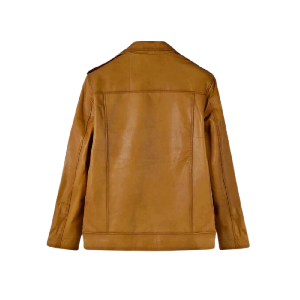 Caramel Biker Leather Jacket