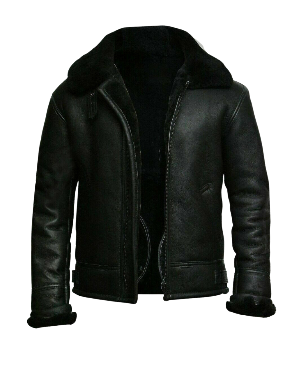 Men’s Pilot Aviator Shearling Leather Jacket