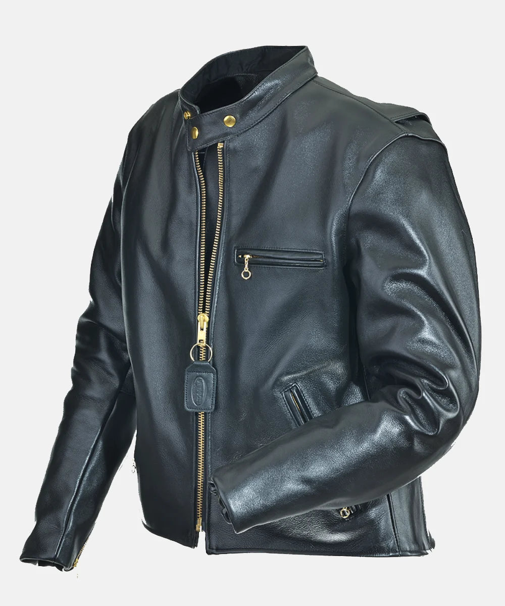 Armored Vanson Black Leather Jacket