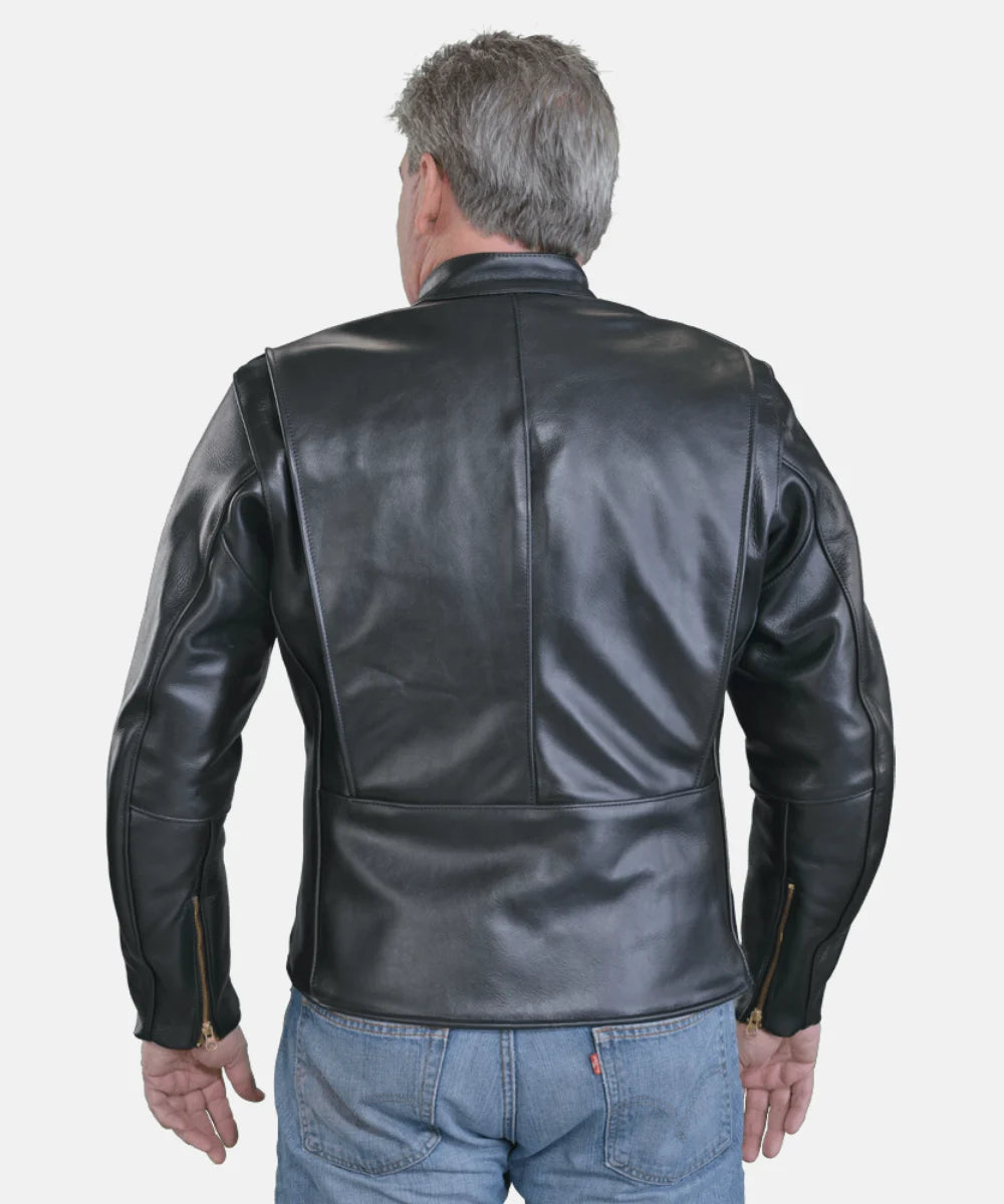 Armored Vanson Black Leather Jacket