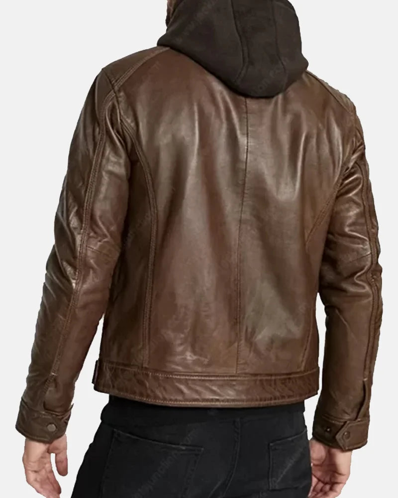 Leonardo DiCaprio Brown Hooded Jacket