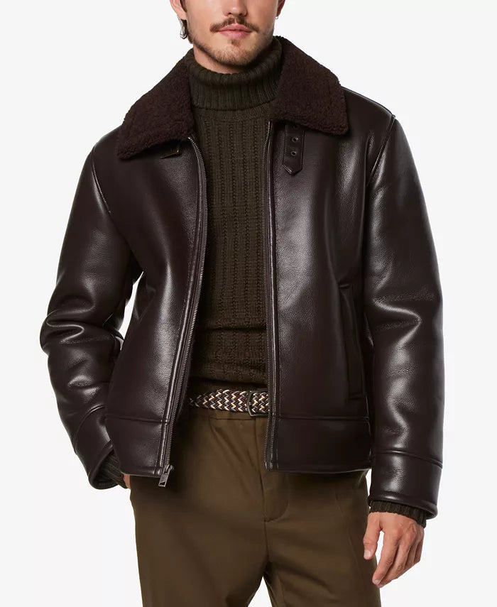 Men’s Cadman Aviator Faux Leather Jacket