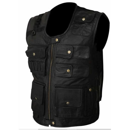 Black Leather Vest