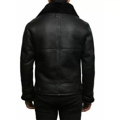 Men’s Pilot Aviator Shearling Leather Jacket