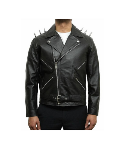 Devil Spikes Leather Motorcycle Jacket