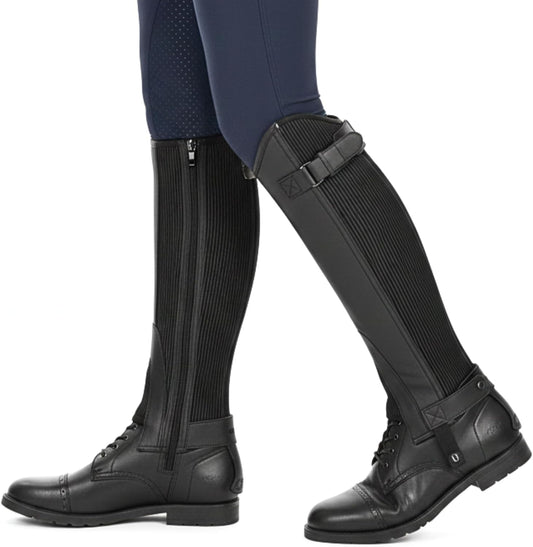 Leather Half Chaps for Horse Riding – Durable Equestrian Gaiters with Zipper