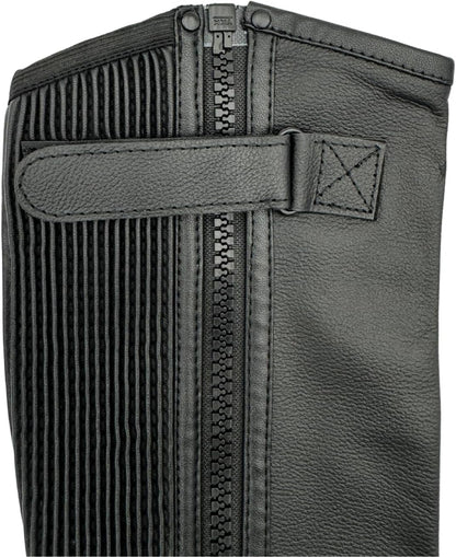 Leather Half Chaps for Horse Riding – Durable Equestrian Gaiters with Zipper