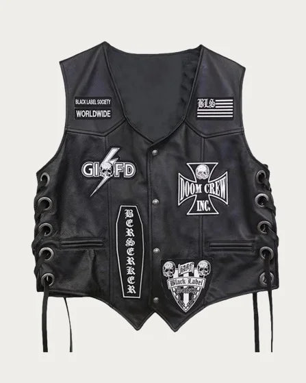 Black Label Society Leather Vest