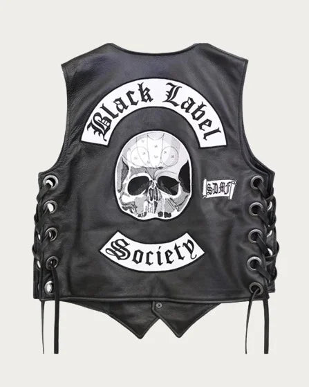 Black Label Society Leather Vest