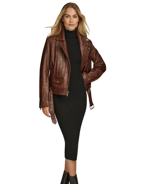Hazel Biker Leather Jacket