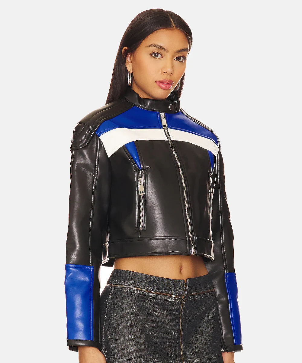 Lioness Crop Leather Jacket
