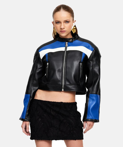 Lioness Crop Leather Jacket