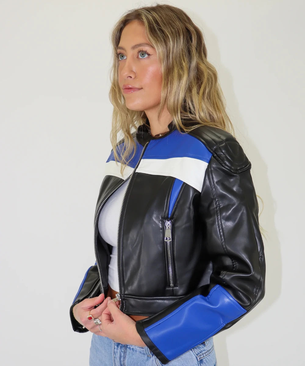 Lioness Crop Leather Jacket
