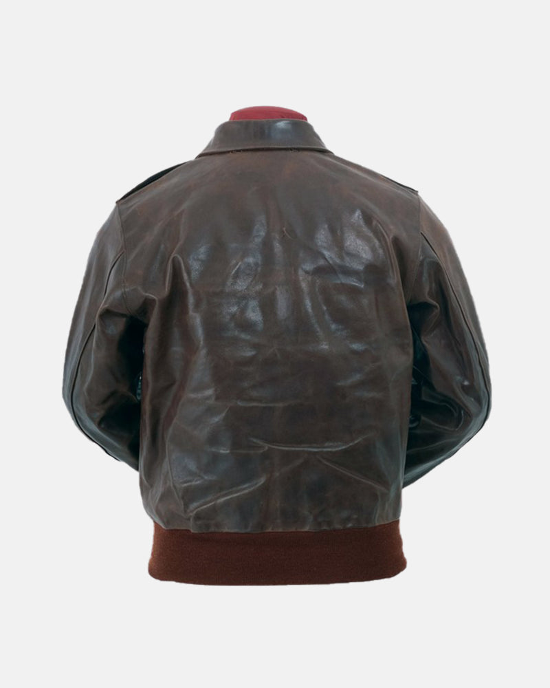 Mens Flying Type A-2 Brown Leather Jacket
