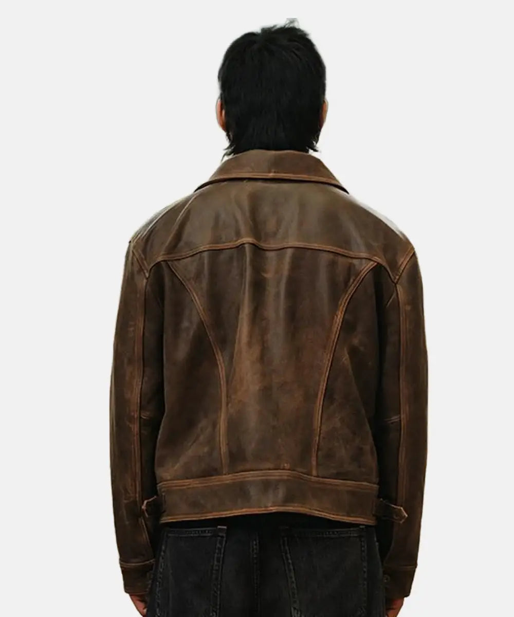 Mutimer Leather Jacket Brown