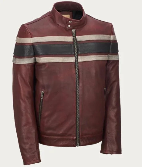 Red Waxed Retro Vintage Jacket