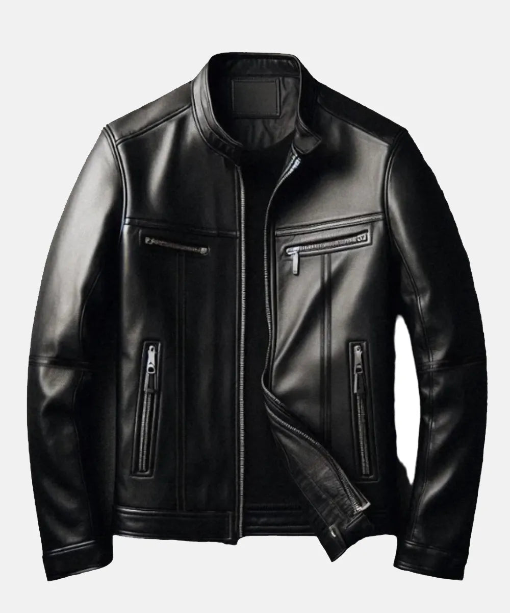 Skeleton Design Leather Jacket – Zeekstar