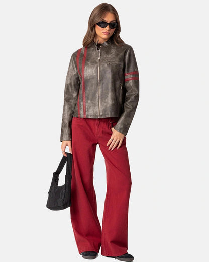 Thunder Washed Leather Jacket