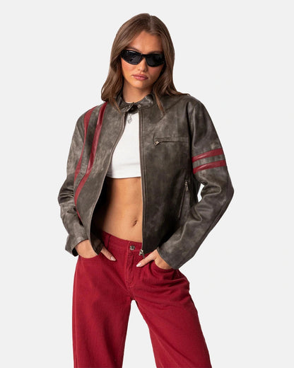 Thunder Washed Leather Jacket