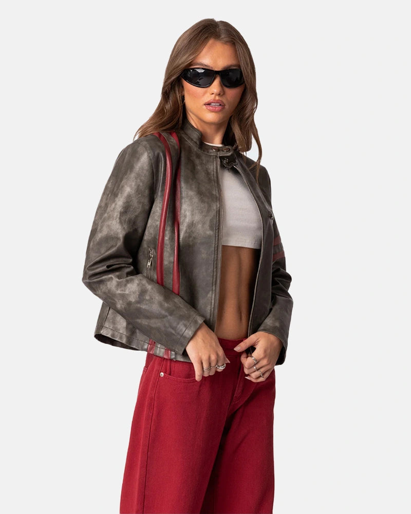 Thunder Washed Leather Jacket