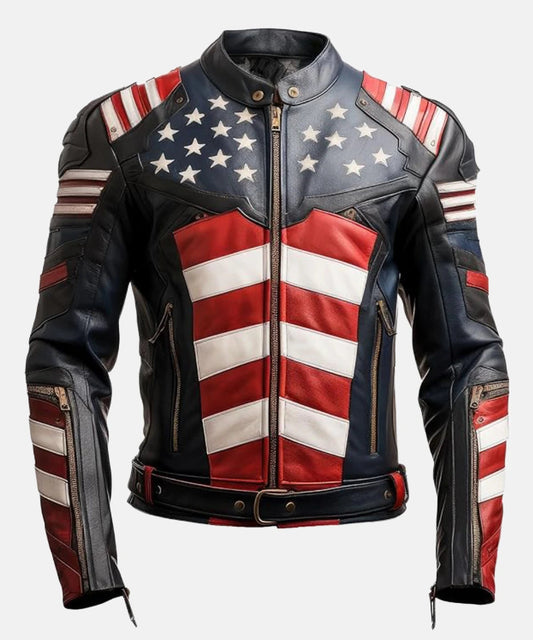 Ultimate American Flag Biker Jacket