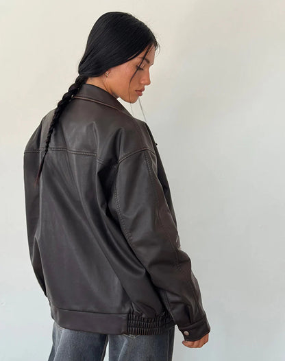 Dark Chocolate Leather Jacket