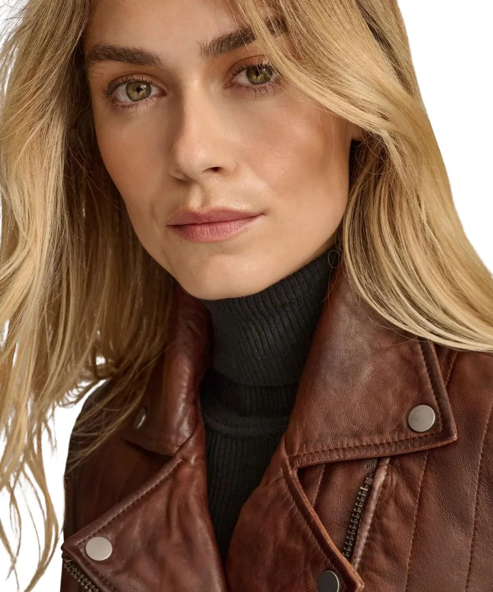 Hazel Biker Leather Jacket