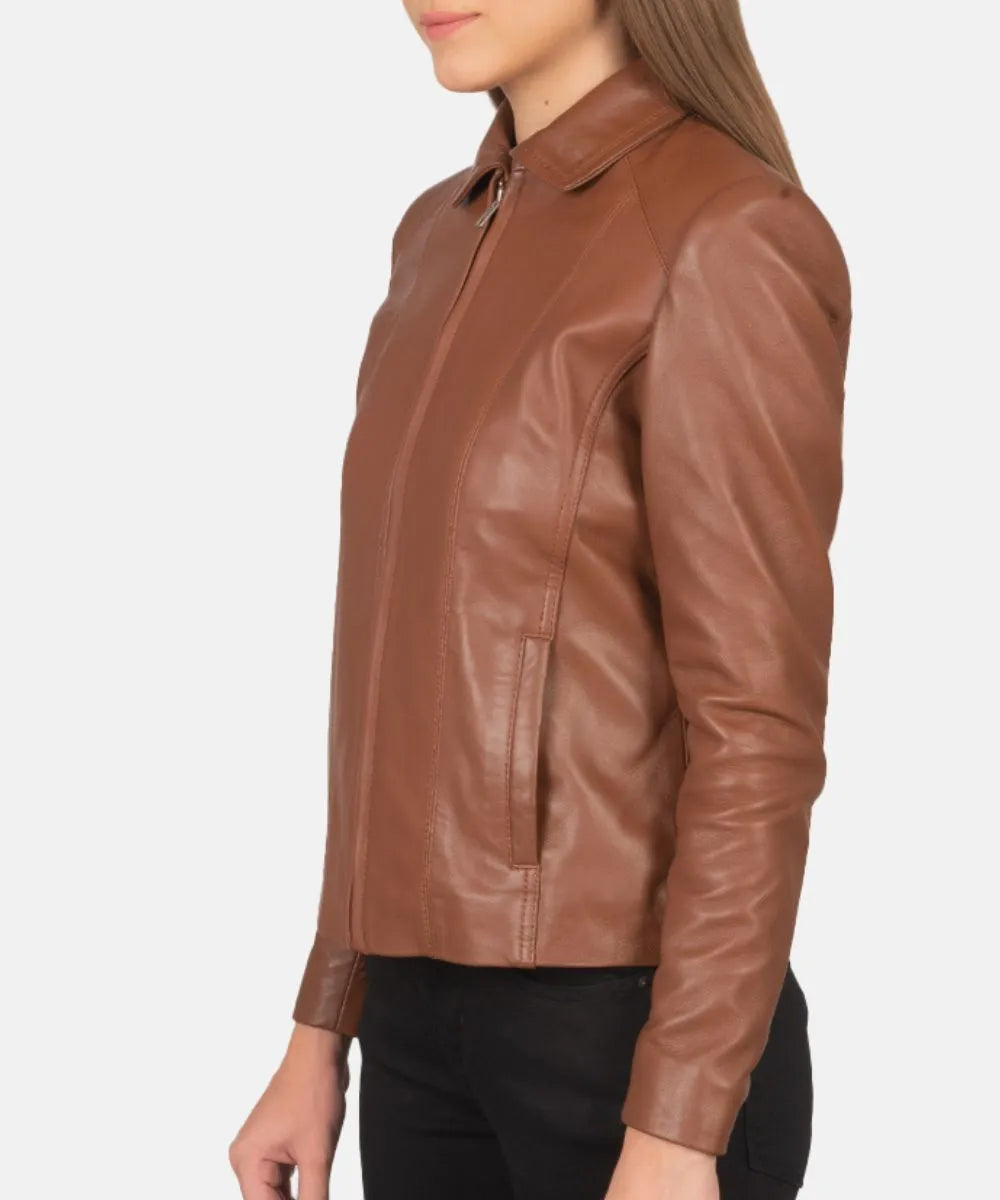 Colette Brown Leather Jacket