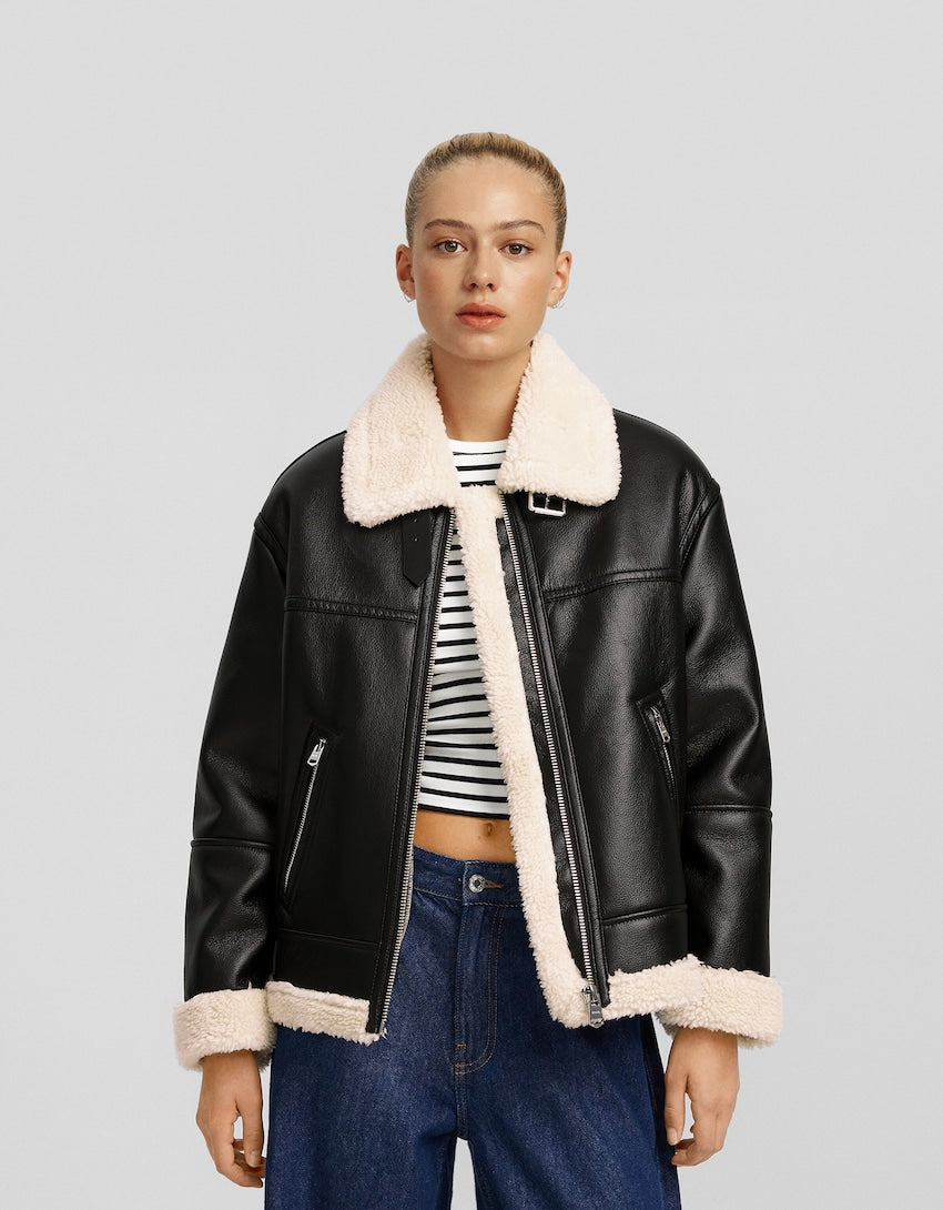 Double-Sided Shearling Leather Jacket