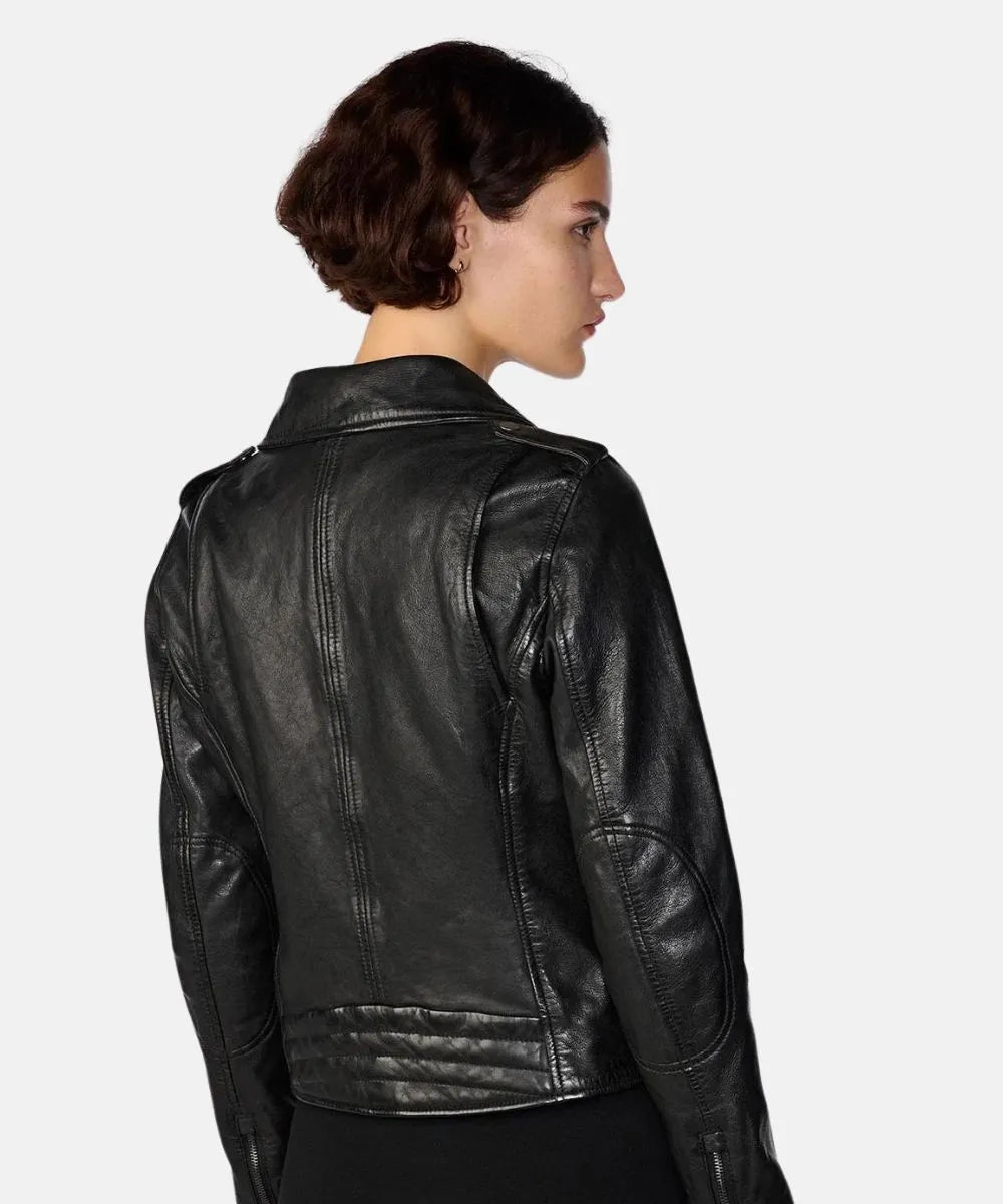 Zoe Moto Jacket Fur Collar