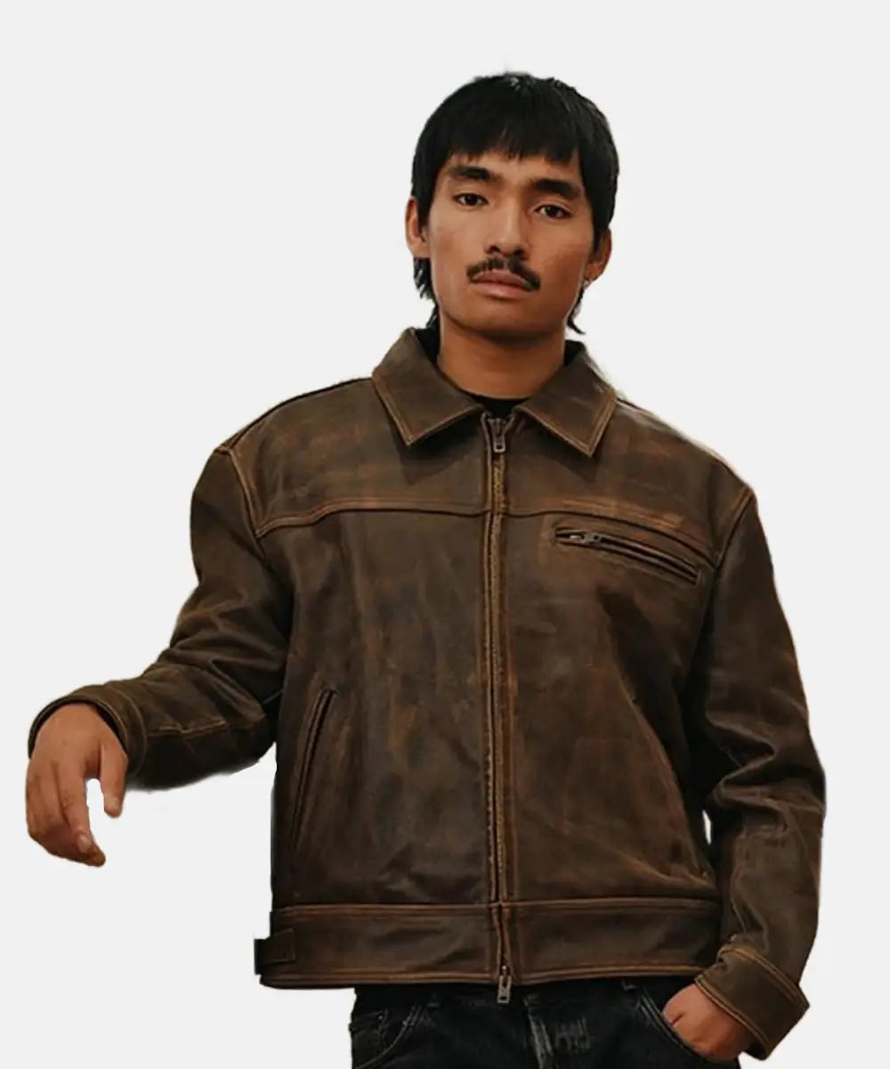 Mutimer Leather Jacket Brown