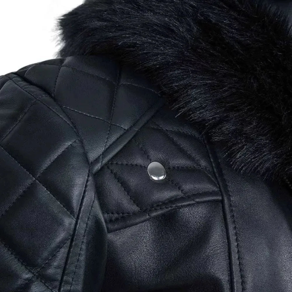 Seth Rollins Black Leather Jacket