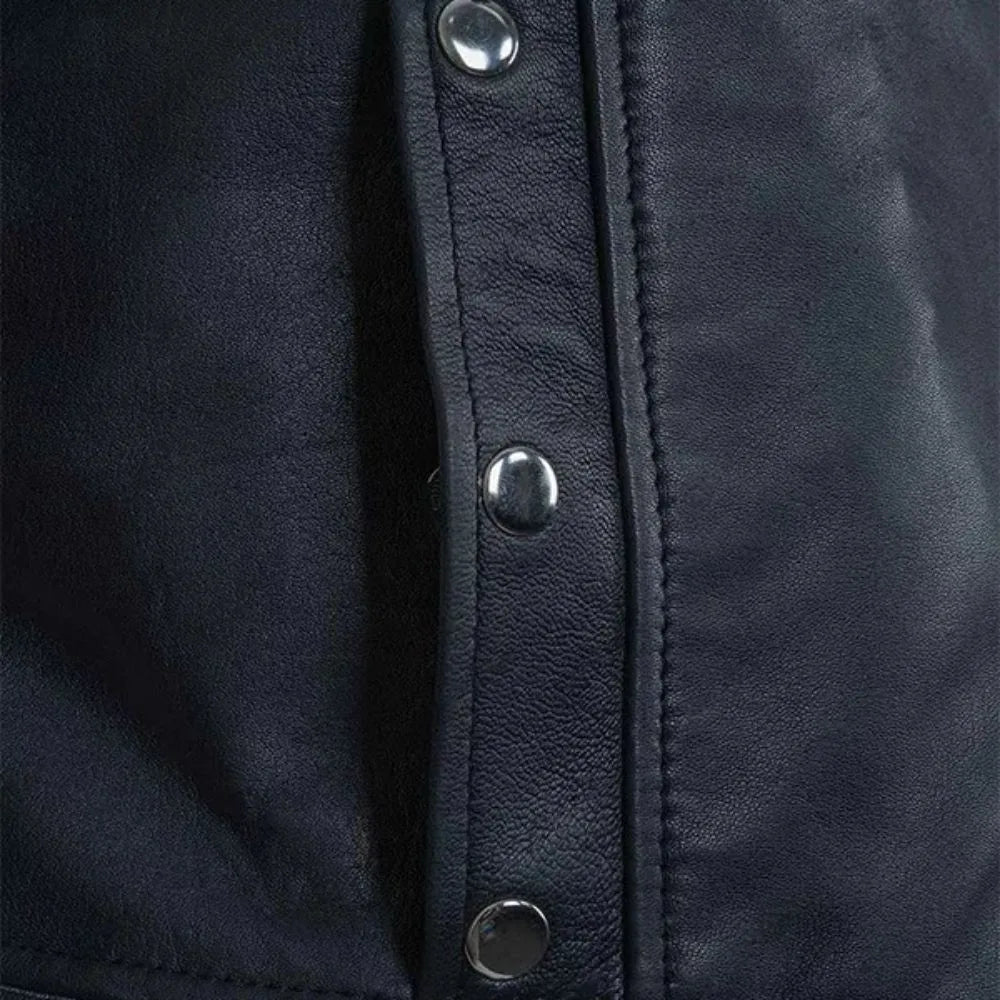 Seth Rollins Black Leather Jacket
