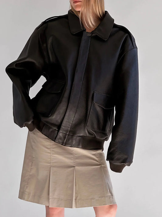 Vintage Ultra Oversized Leather Jacket