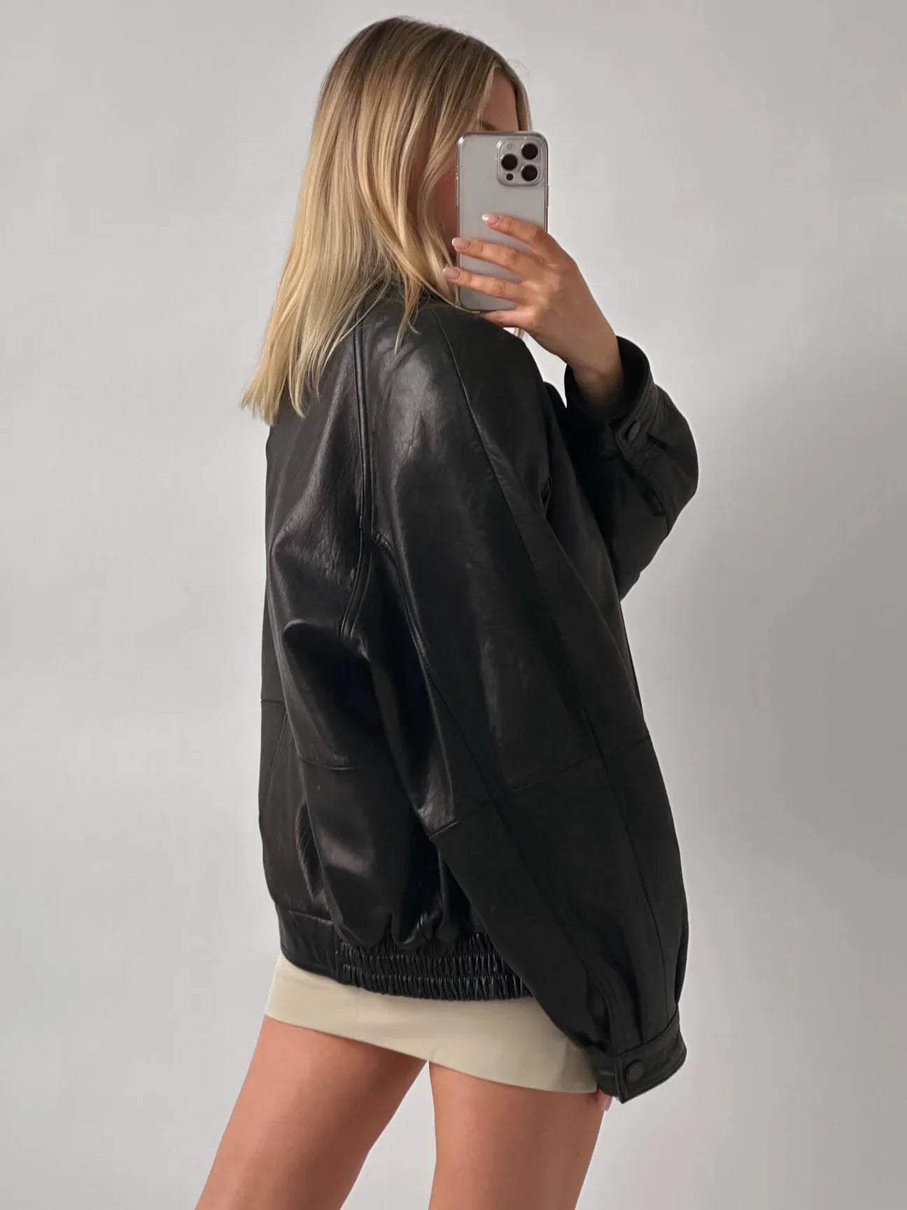 Vintage Oversized Leather Jacket